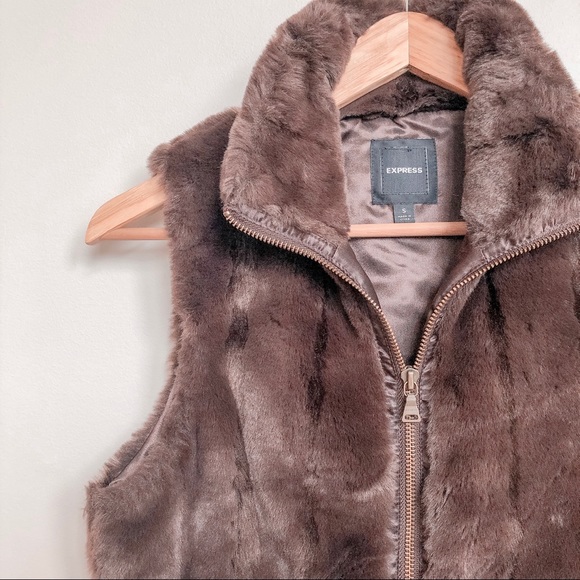 Express Jackets & Blazers - Express Faux Fur Vest